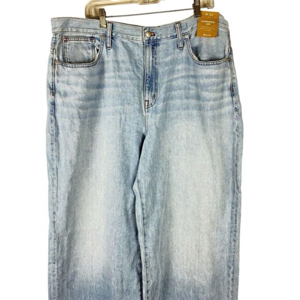 Madewell Superwide-Leg Jeans Ahern Wash Airy Denim Light Wash Womans Sz 33 NWT - Picture 5 of 9